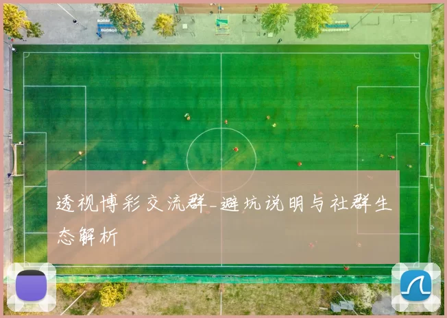 透视博彩交流群_避坑说明与社群生态解析